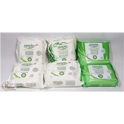BAG OF ASSORTED SIMPLE FACIAL WIPES