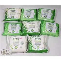 BAG OF ASSORTED SIMPLE FACIAL WIPES