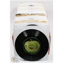 BOX OF 45S INCL THE BEATLES, NEIL DIAMOND AND MORE