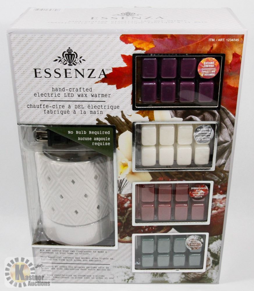 ESSENZA HAND CRAFTED ELECTRIC LED WAX WARMER SET