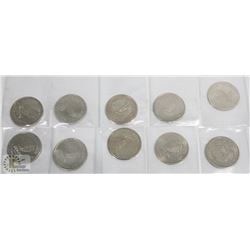LOT OF 10 DIFFERENT HOCKEY COLLECTOR COINS INCL