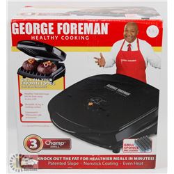 GEORGE FOREMAN GRILL CHAMP ELECTRIC GRILL