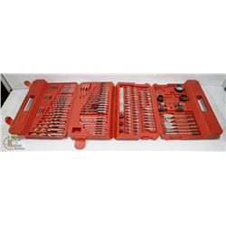 DRILL BITS SAW BLADES AND TOOLS IN CASE