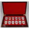 Image 1 : CHINESE TOKENS IN CASE, 12 TOTAL