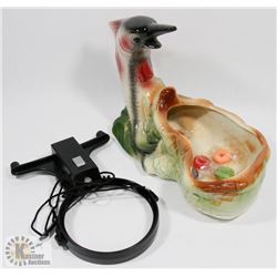 BOX WITH LIGHT POWERED MAGNIFIER GLASS AND SWORD