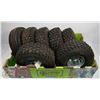 Image 1 : NEW 7 TIRES 410/350/4, 5/8" SHAFT, TIRE & HUB