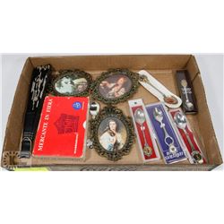 BOX OF MISC VINTAGE ITEMS