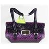 Image 1 : PURPLE SNAKESKIN STYLE HANDBAG
