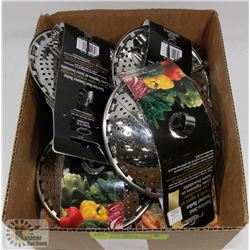 LOT OF NEW PIZZA CUTTERS, STEAMER BASKETS & CANDY