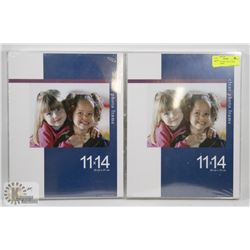 NEW SET OF TWO 11X14 CLEAR PHOTO FRAMES
