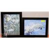 Image 1 : PAIR OF 3D PICTURES - DOLPHIN & WOLF.