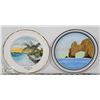Image 1 : LOT OF TWO HAND PAINTED DECORATIVE PLATES