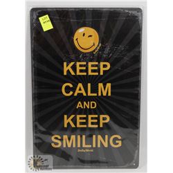 NEW 12" X 8" KEEP CALM METAL SIGN