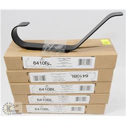 6 NEW BLACK MAGNETIC COAT HOOKS