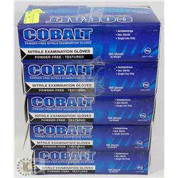 5 NEW BOXES OF RUBBER GLOVES