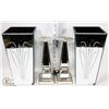 Image 1 : BOX OF MIRROR VASES AND CANDLE HOLDERS