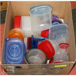 LARGE BOX W/OVER 40 FOOD STORAGE