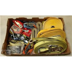 TRAY OF ASSORTED CARGO STRAPS
