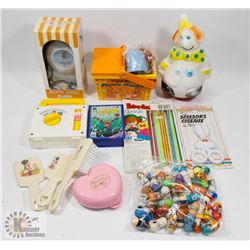 VINTAGE  FLAT OF TOYS FISHER PRICE