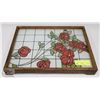LARGE STAINED GLASS SERVING TRAY