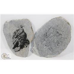 PAIR OF STONE ARTWORK