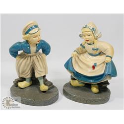 PAIR OF DEVONWARE GENUINE HAND PAINTED FIGURES.