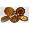 Image 1 : FIVE WOODEN POLISH PLATES ART PIECES AND MORE