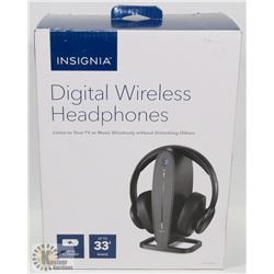 NEW INSIGNIA WIRELESS TV HEADSET 33' RANGE