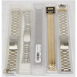 5 NEW STAINLESS STEEL MEN'S WATCH BANDS