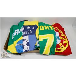 LOT OF 9 NEW BRAZIL AND PORTUGAL SOCCER T-SHIRTS