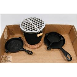 CAST IRON PATIO ASHTRAYS COLLECTION.