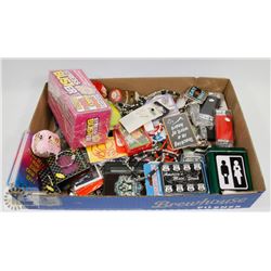 FLAT OF ASSORTED NEW NOVELTY ITEMS, INCLUDES