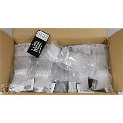 CASE OF 48 PKGS OF 12 HEAVY REUSABLE CLEAR FORKS
