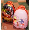 Image 1 : PAIR OF CHILDRENS HARDSHELL SUITCASES