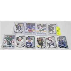LOT OF TEN 2015/16/17 OPC ROOKIE CARDS