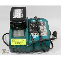 MAKITA 18V RAPID CHARGER INCLUDING  BATTERY
