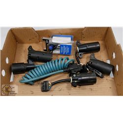 LOT OF 3 ELECTRICAL TRAILER ADAPTERS.