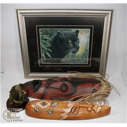 AFRICAN LOT ESTATE, BLACK LEOPARD WALL ART