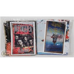 TWO ROCK N ROLL FLAGS.