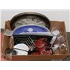Image 1 : ASSORTED HOUSEHOLD ITEMS-CLOCK, FRUIT BASKET