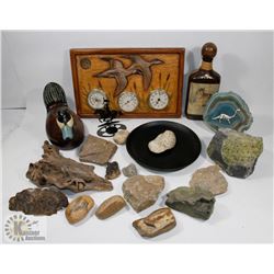 BOX WITH DUCKS UNLIMITED COLLECTIBLES AND MORE.
