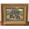 Image 1 : 16" X 18" FRAMED SHEPARD PUPPIES PRINT