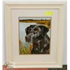 Image 1 : 20" X 24" FRAMED BLACK LAB PICTURE