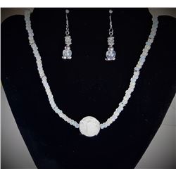 16) SILVER TONE & CRACKED ICE CRYSTAL