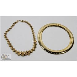 LOT OF TWO GOLD TONE NECKLACES