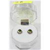 Image 1 : #24-GREEN CZ STUD EARRINGS