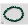 Image 1 : #65-NATURAL MALACHITE BEAD BRACELET 8MM
