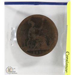 1891 ENGLISH LARGE PENNY.
