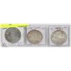 Image 1 : LOT OF 3 CANADA SILVER DOLLARS, 1958, 1959, 1939