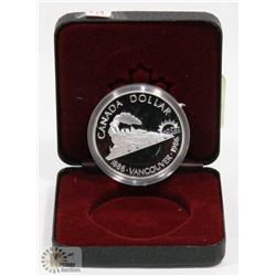 1986 CANADA PROOF TRAIN SILVER DOLLAR